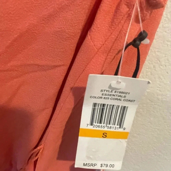 1. State coral side tie sleeveless v-neck top - Picture 4 of 6